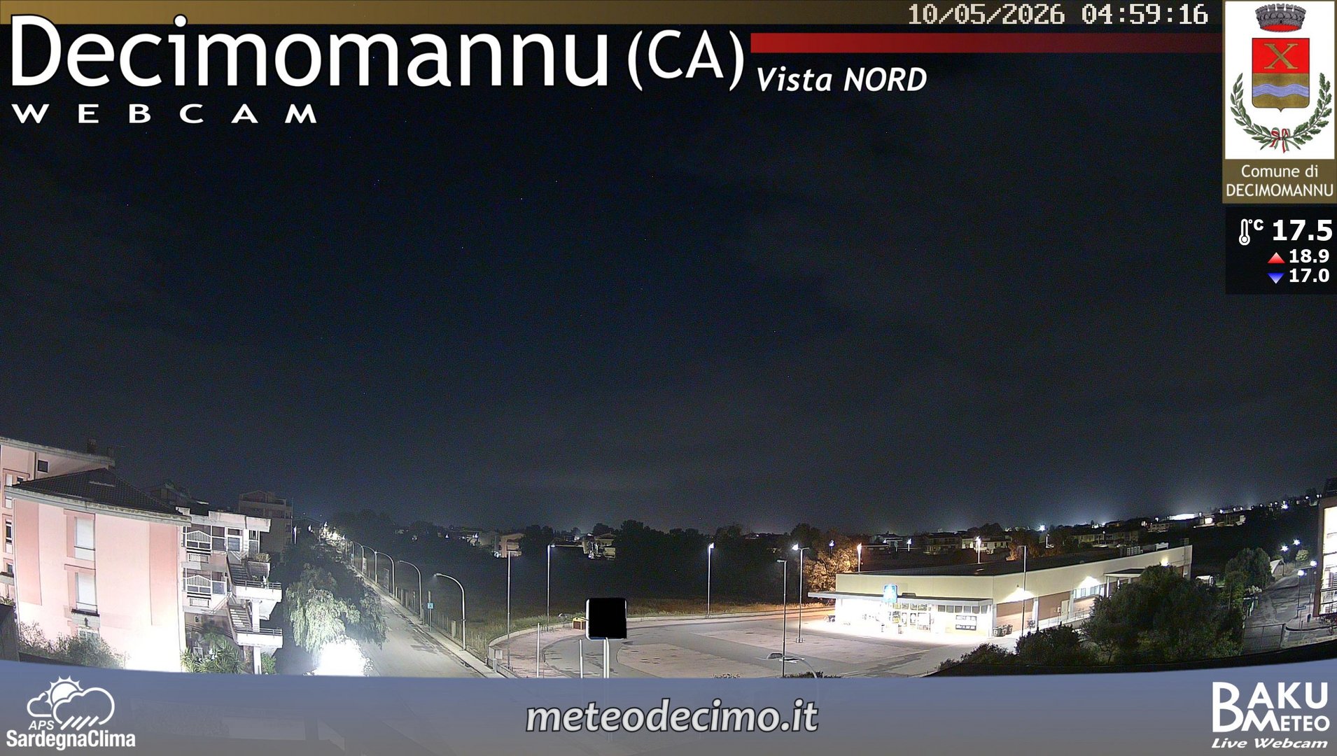 time-lapse frame, Decimomannu Nord webcam