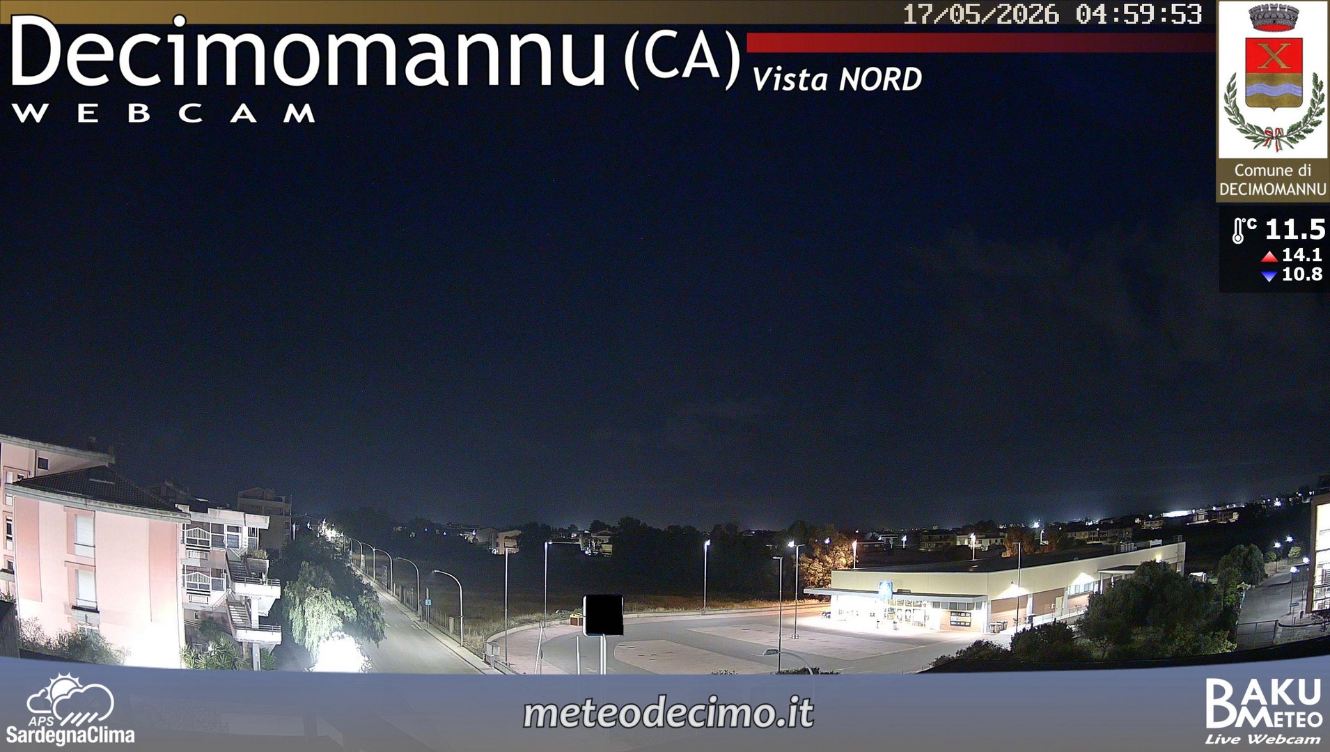 time-lapse frame, Decimomannu Nord webcam