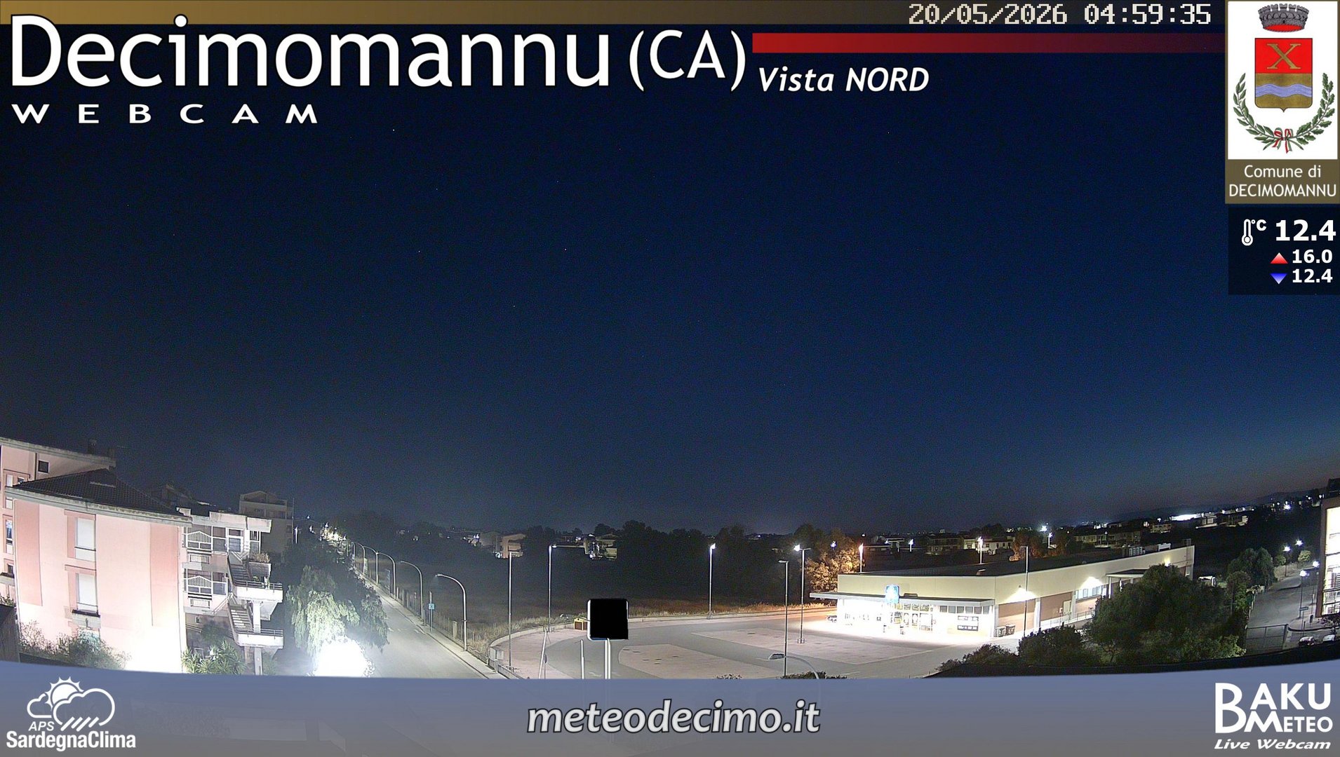 time-lapse frame, Decimomannu Nord webcam