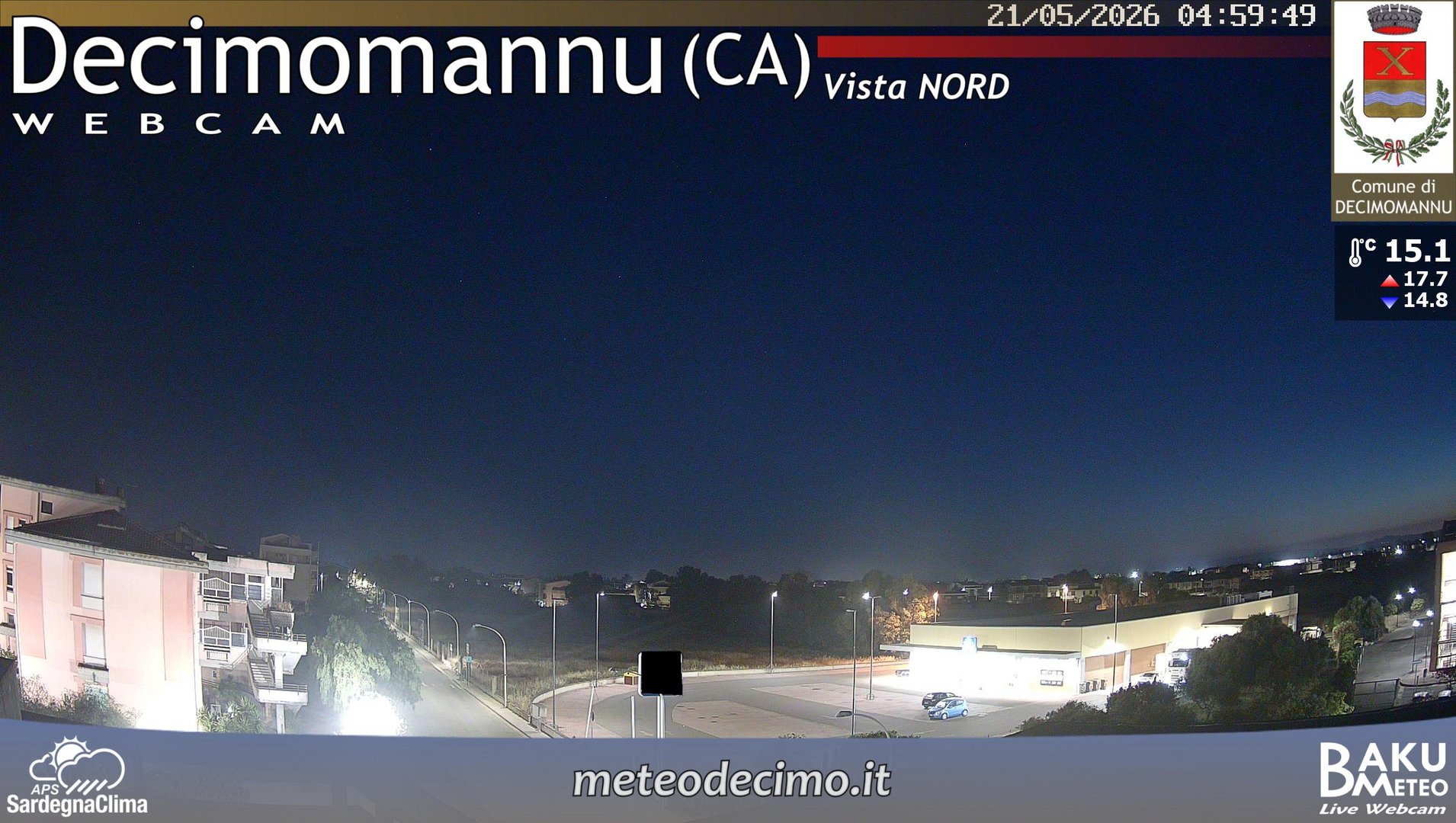time-lapse frame, Decimomannu Nord webcam
