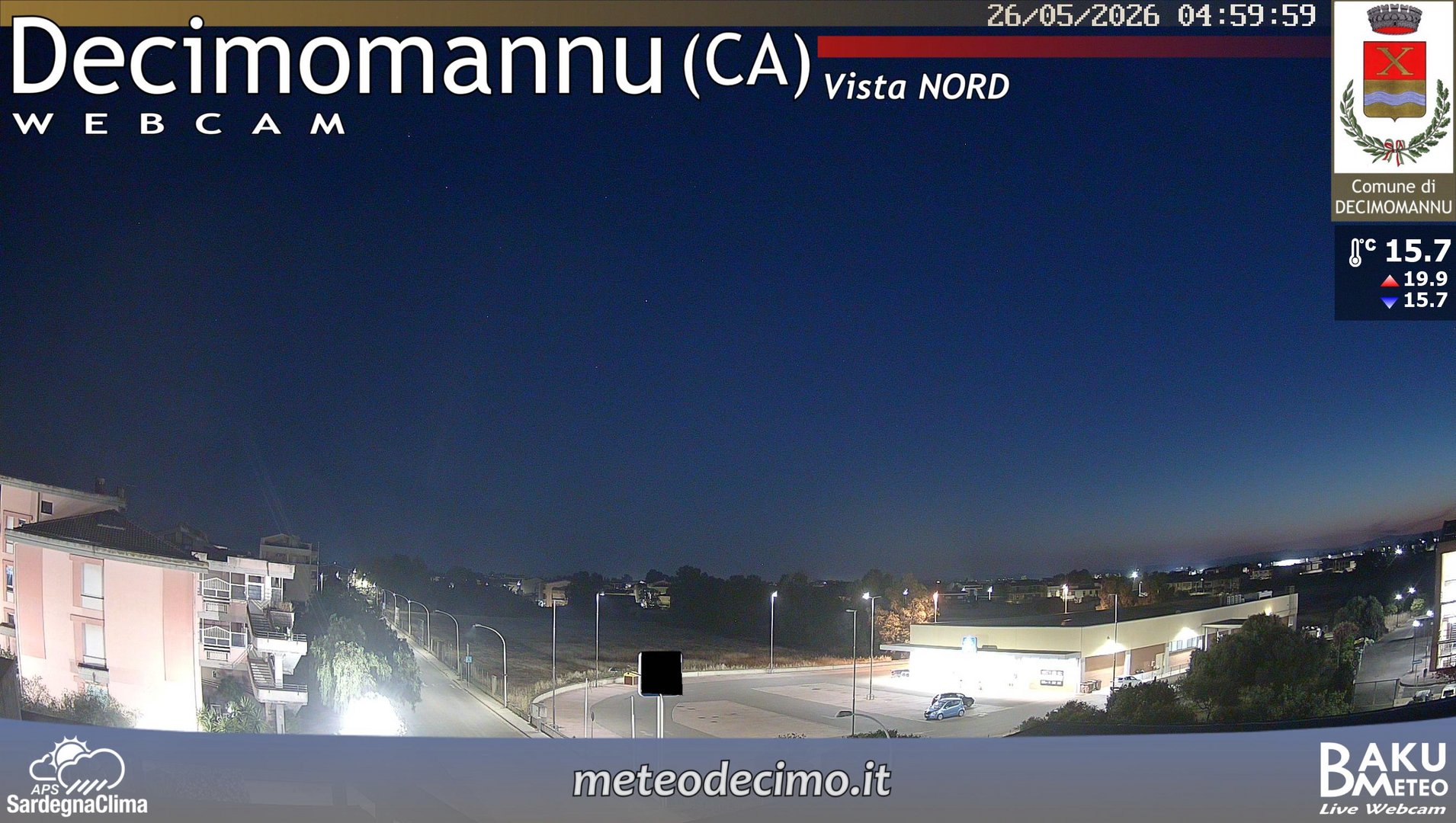 time-lapse frame, Decimomannu Nord webcam