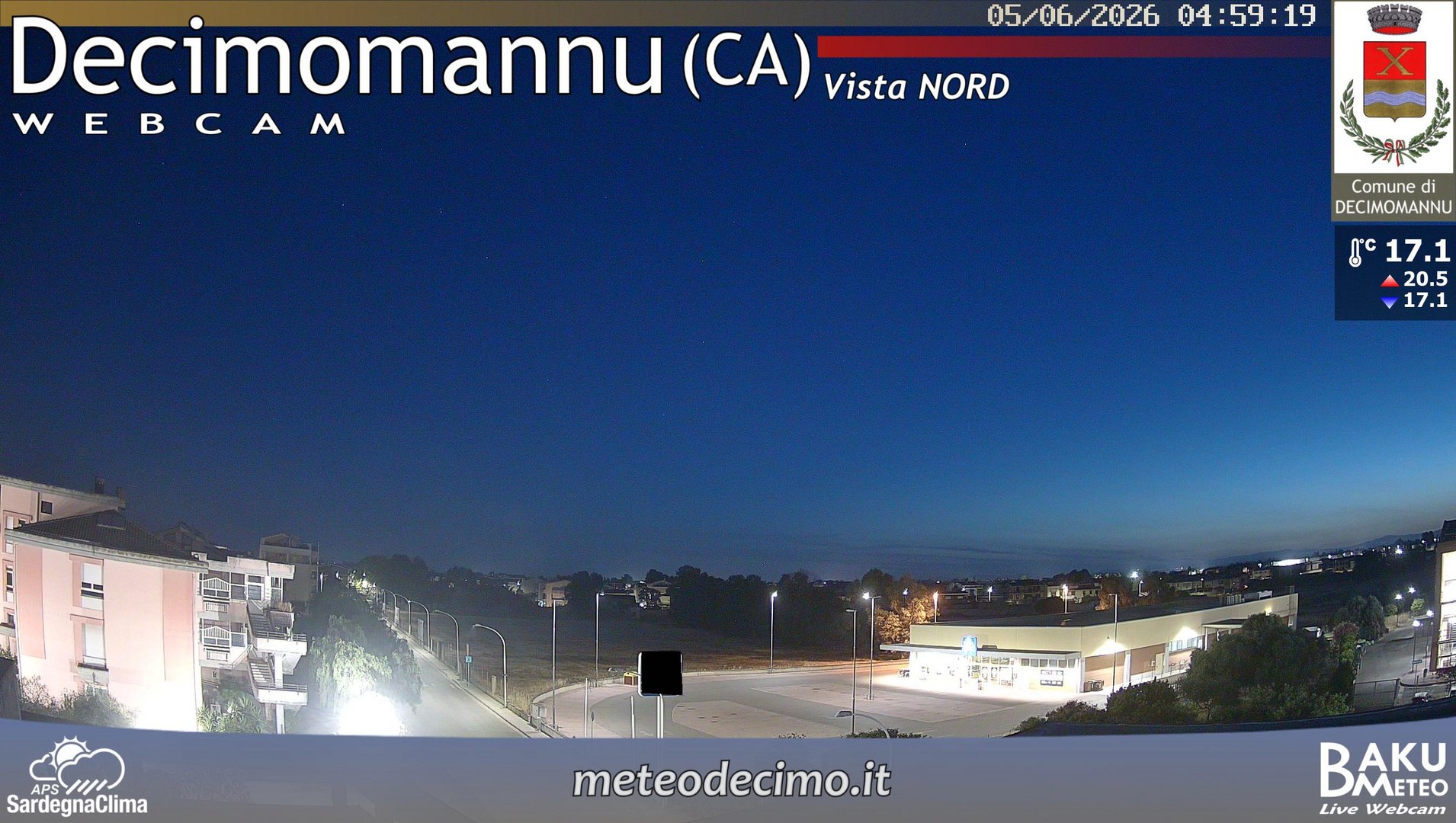 time-lapse frame, Decimomannu Nord webcam
