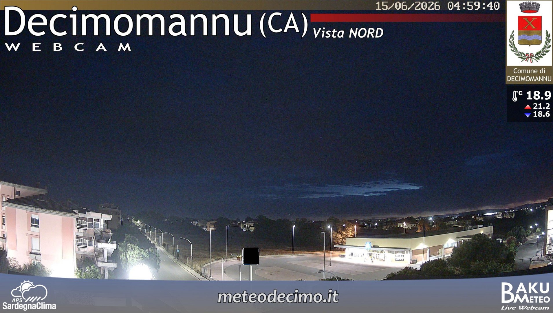 time-lapse frame, Decimomannu Nord webcam