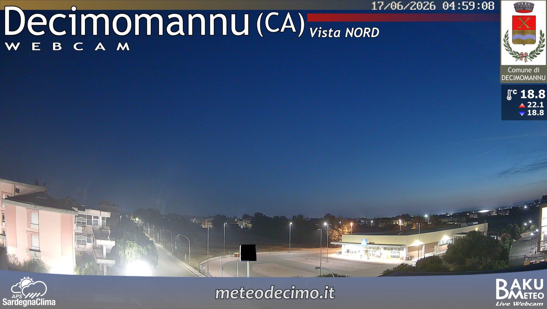 time-lapse frame, Decimomannu Nord webcam