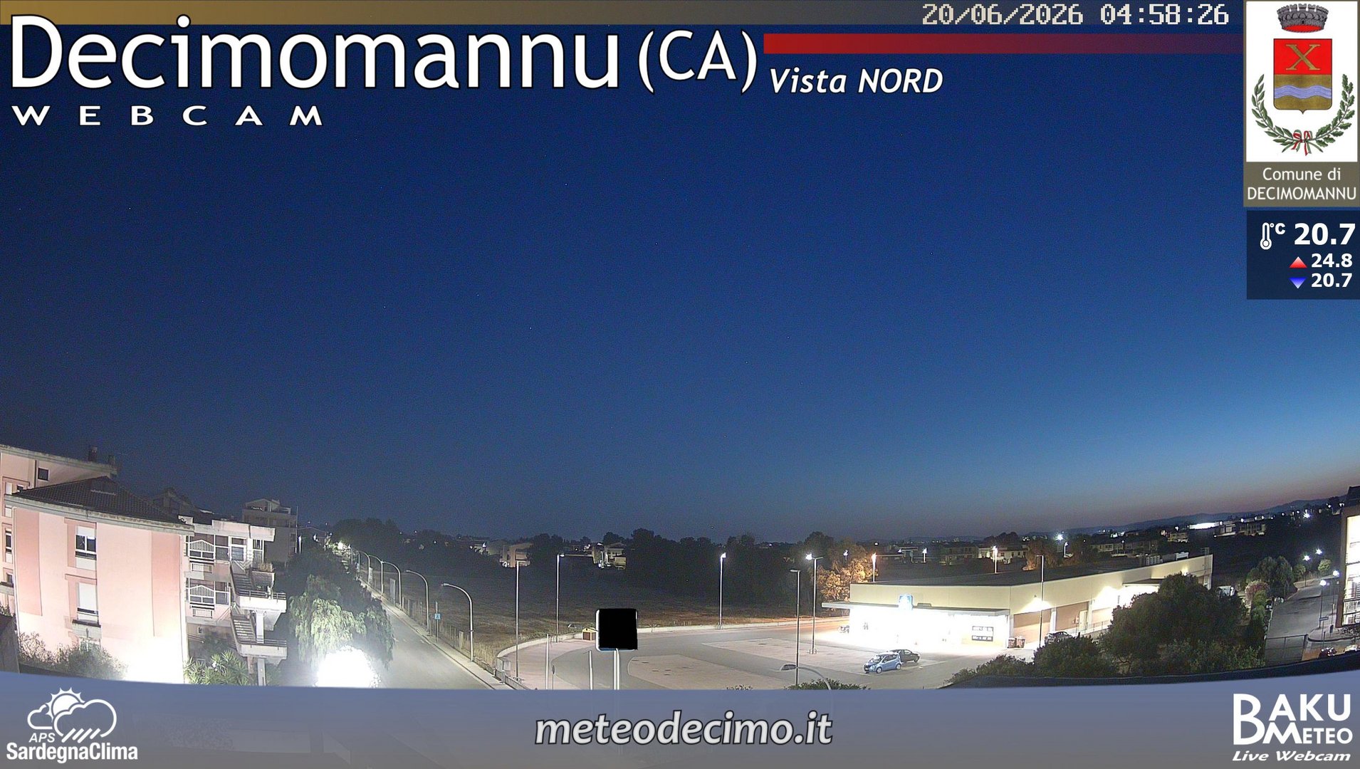 time-lapse frame, Decimomannu Nord webcam