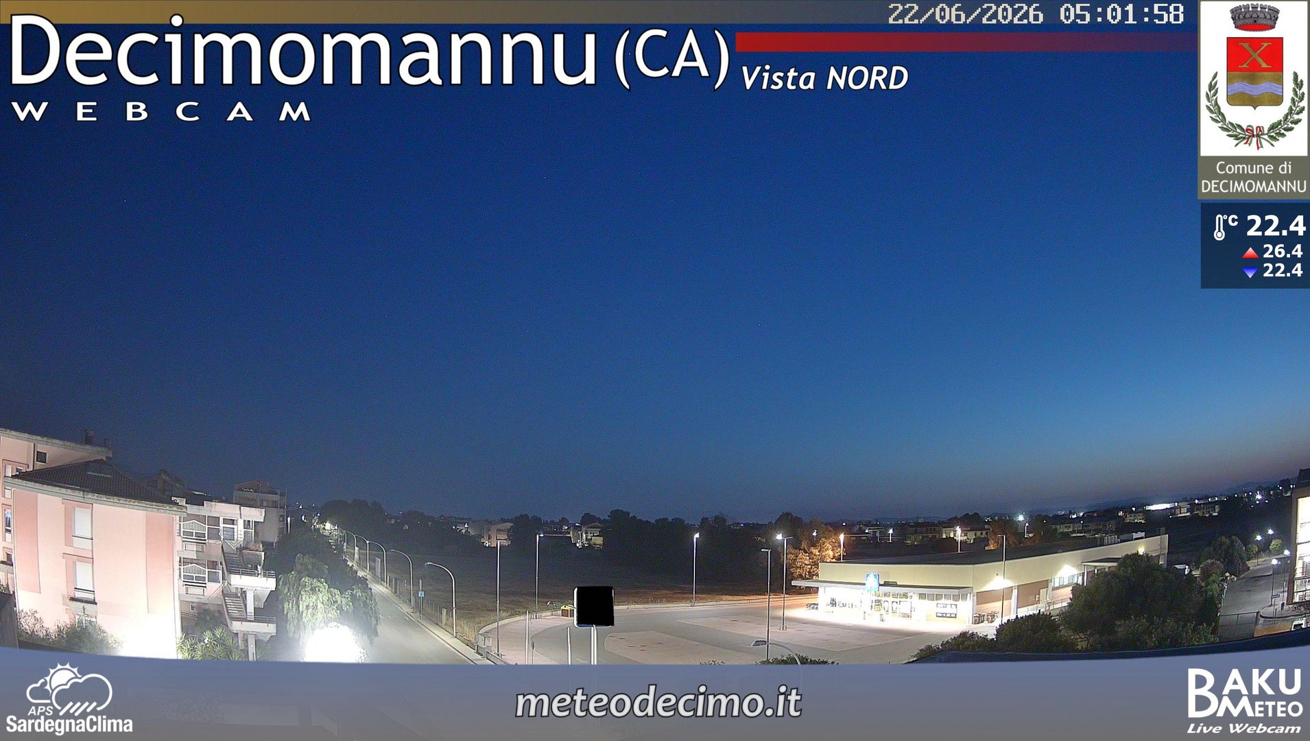 time-lapse frame, Decimomannu Nord webcam