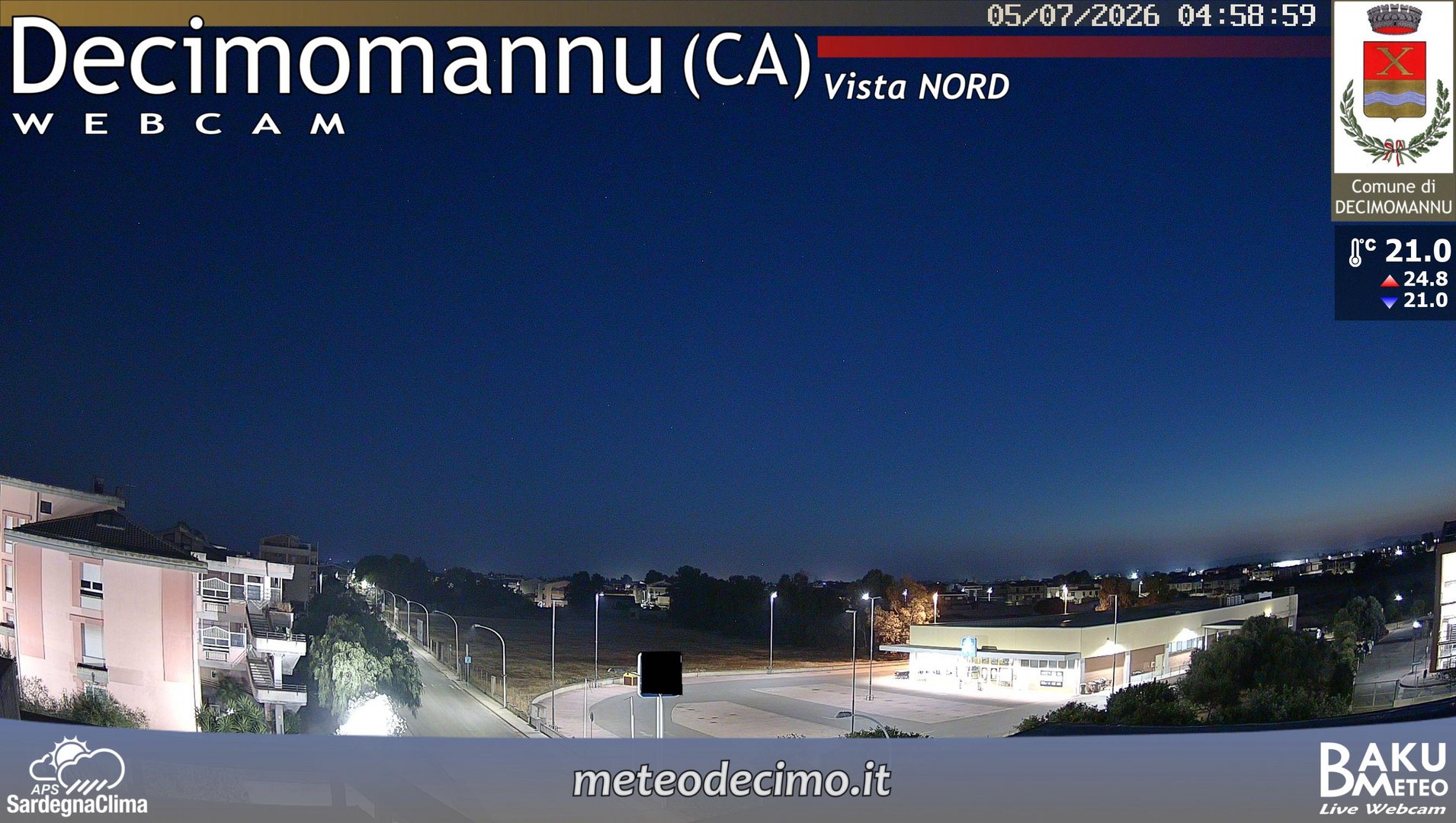 time-lapse frame, Decimomannu Nord webcam