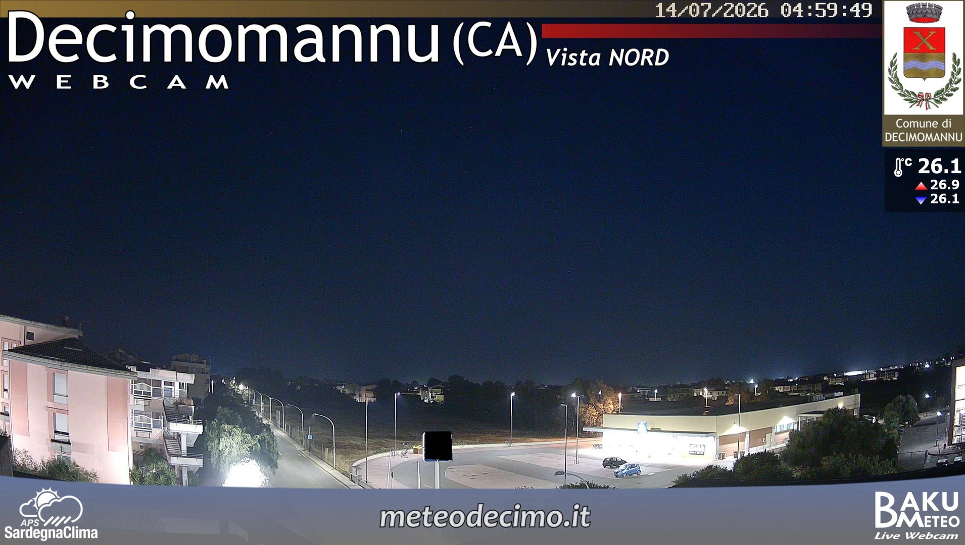 time-lapse frame, Decimomannu Nord webcam