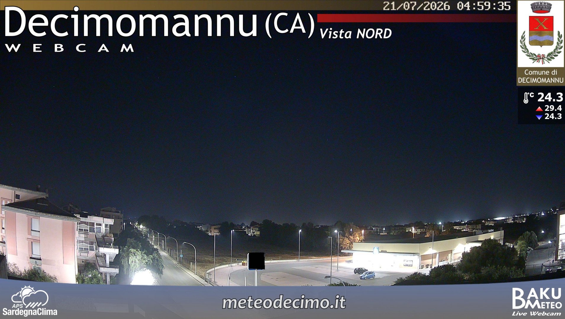 time-lapse frame, Decimomannu Nord webcam