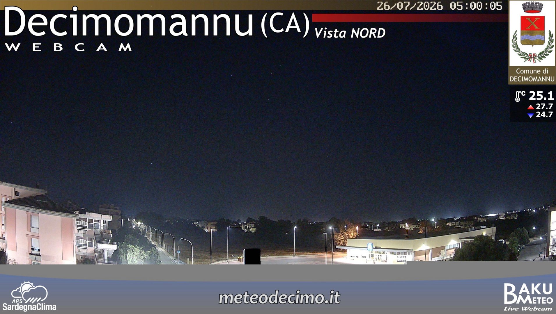 time-lapse frame, Decimomannu Nord webcam