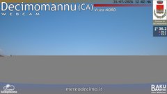 view from Decimomannu Nord on 2026-07-31
