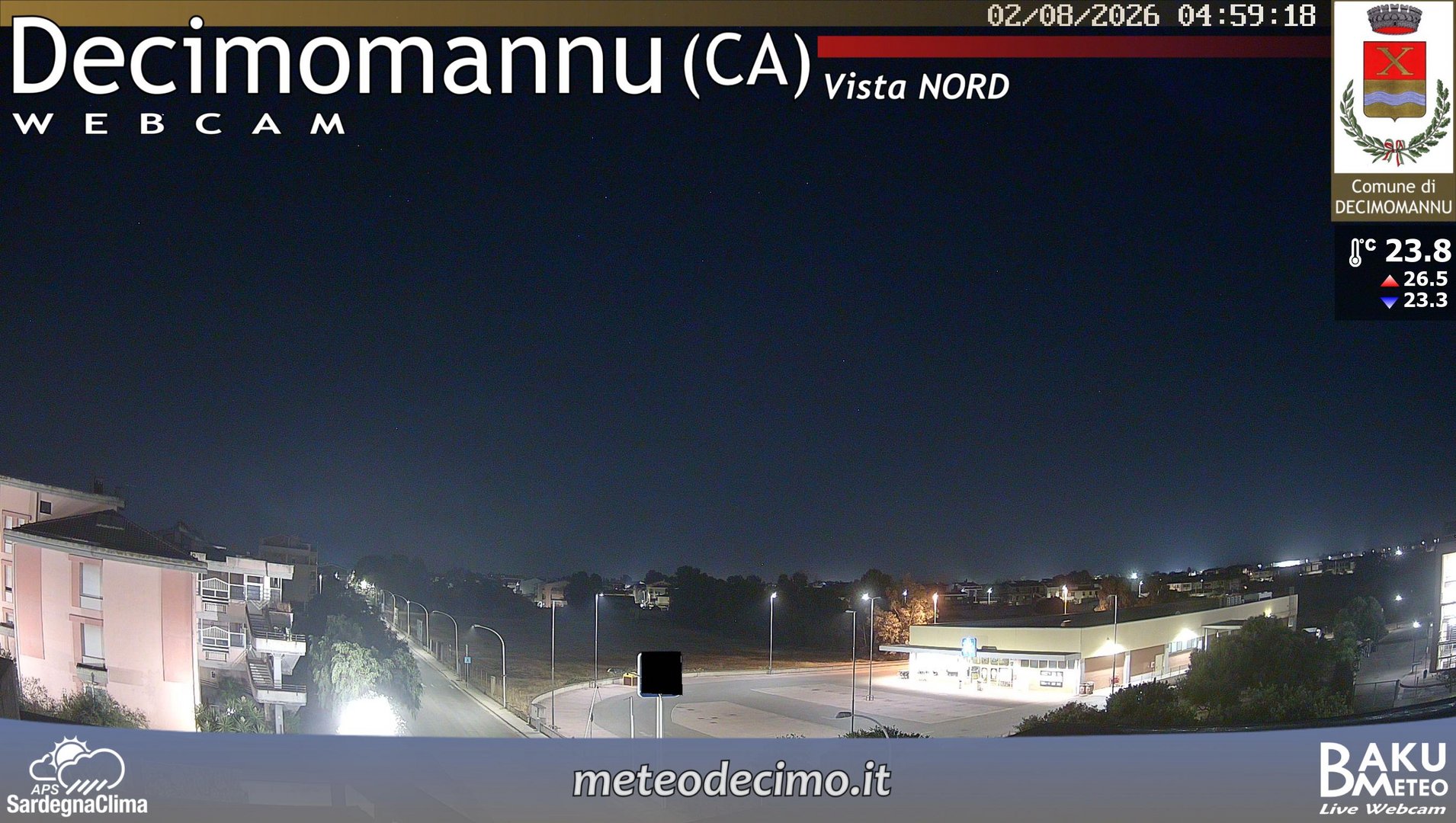 time-lapse frame, Decimomannu Nord webcam