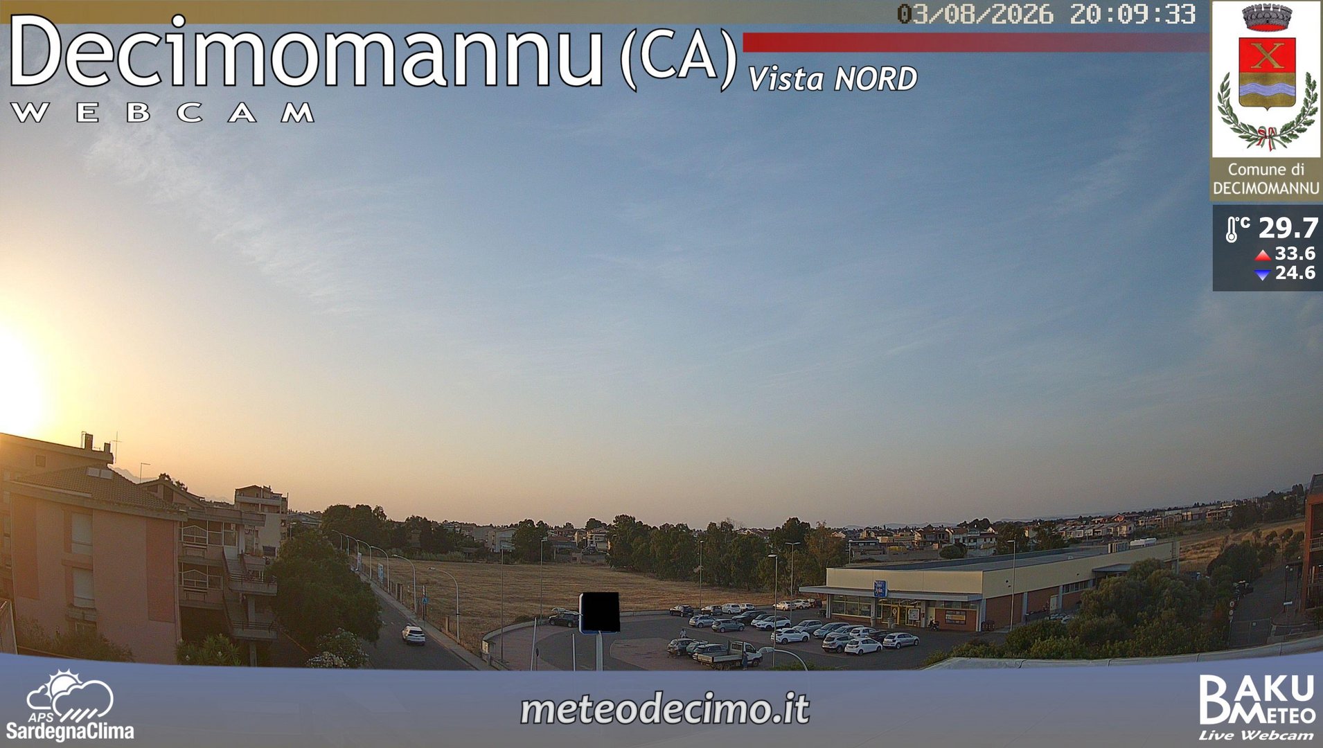 time-lapse frame, Decimomannu Nord webcam