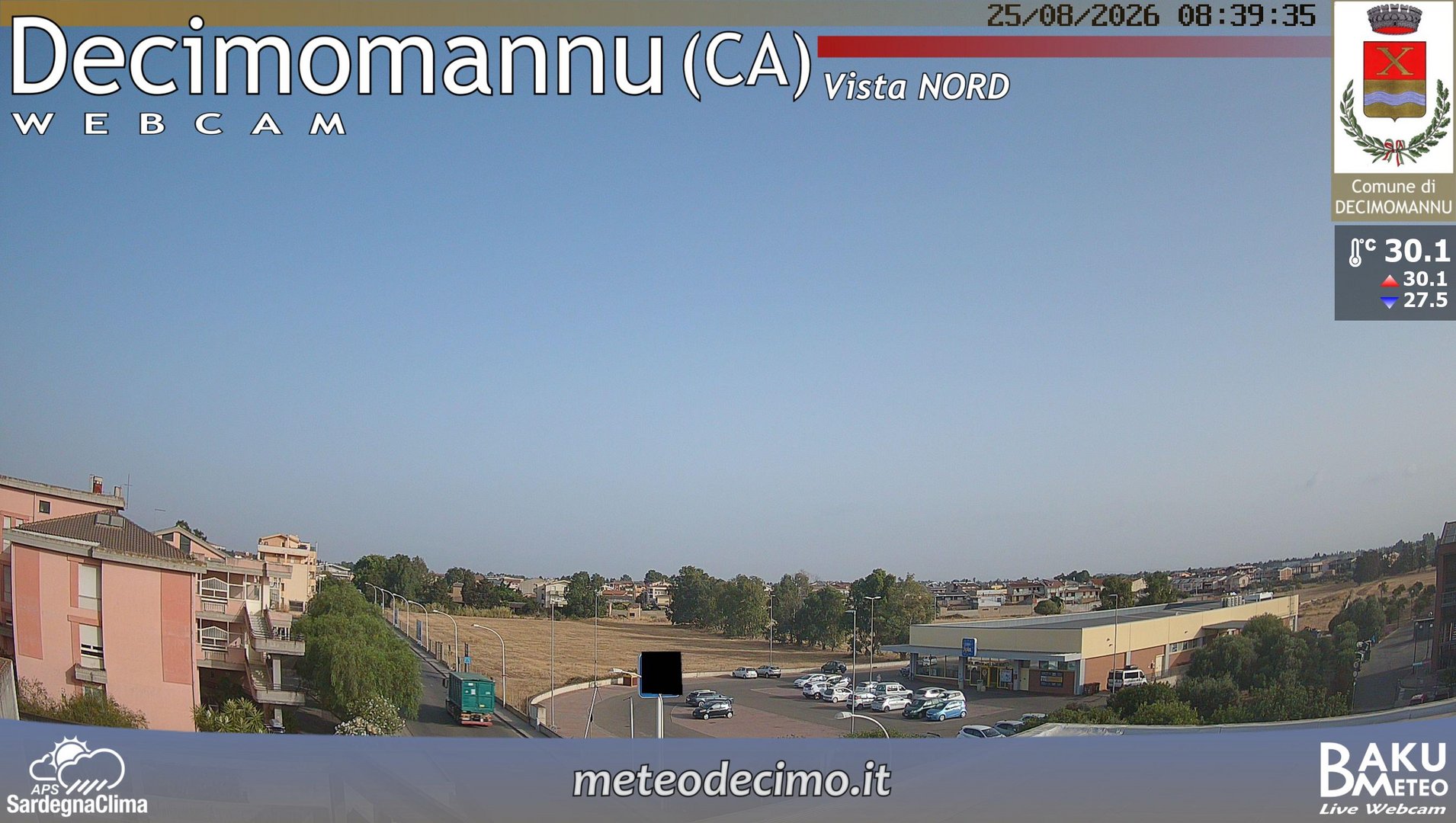 time-lapse frame, Decimomannu Nord webcam