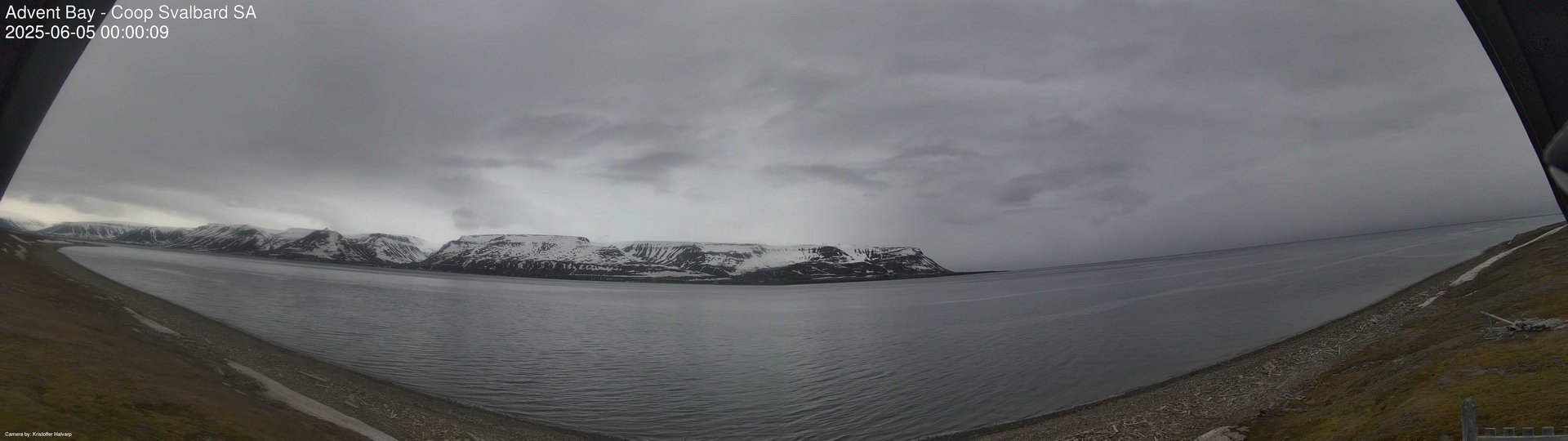 time-lapse frame, Advent Bay webcam