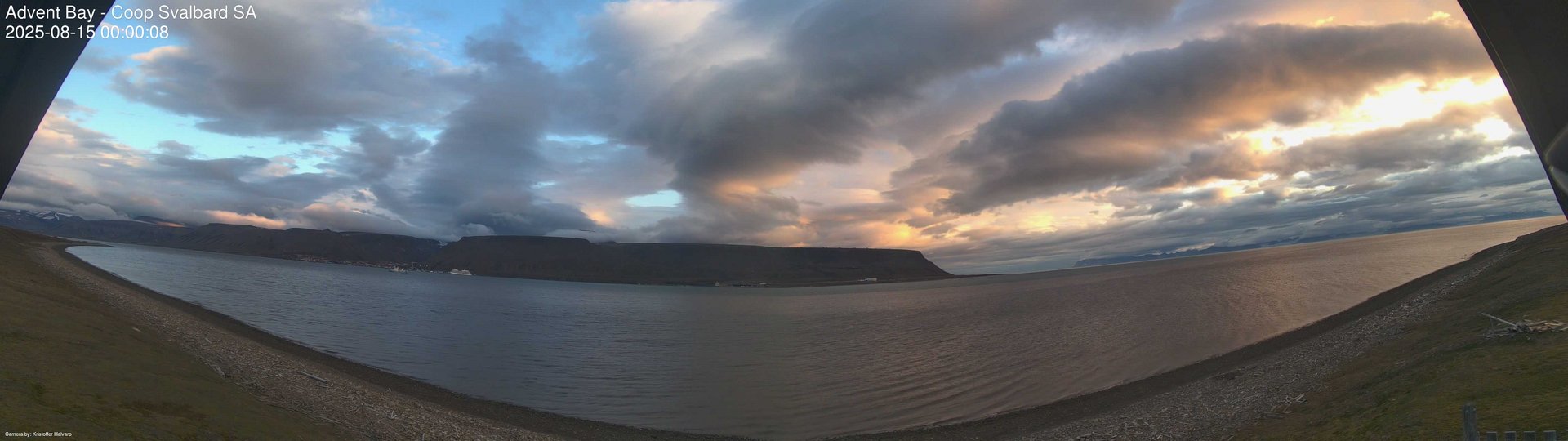 time-lapse frame, Advent Bay webcam