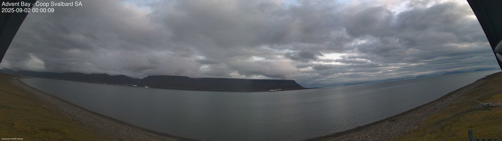 time-lapse frame, Advent Bay webcam