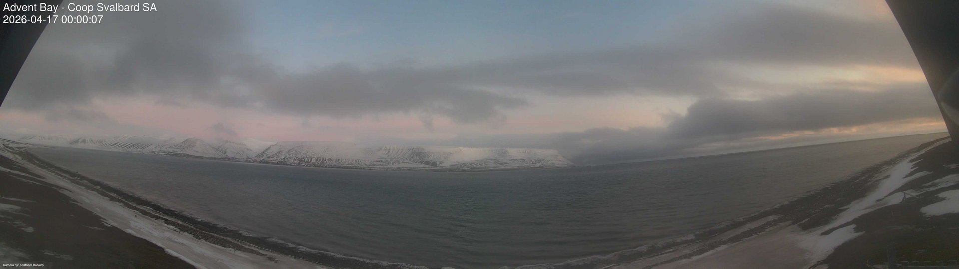 time-lapse frame, Advent Bay webcam