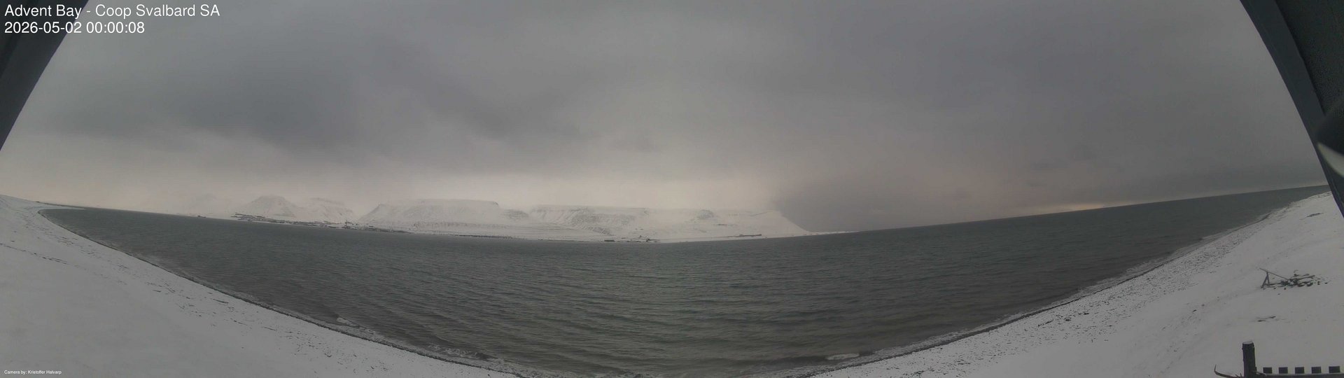 time-lapse frame, Advent Bay webcam