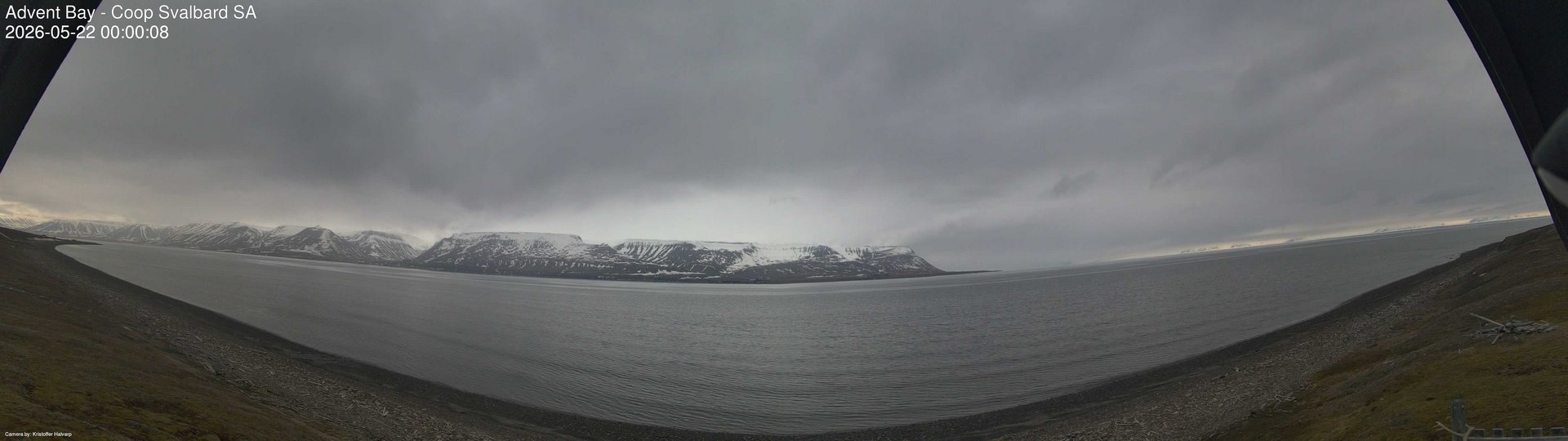 time-lapse frame, Advent Bay webcam