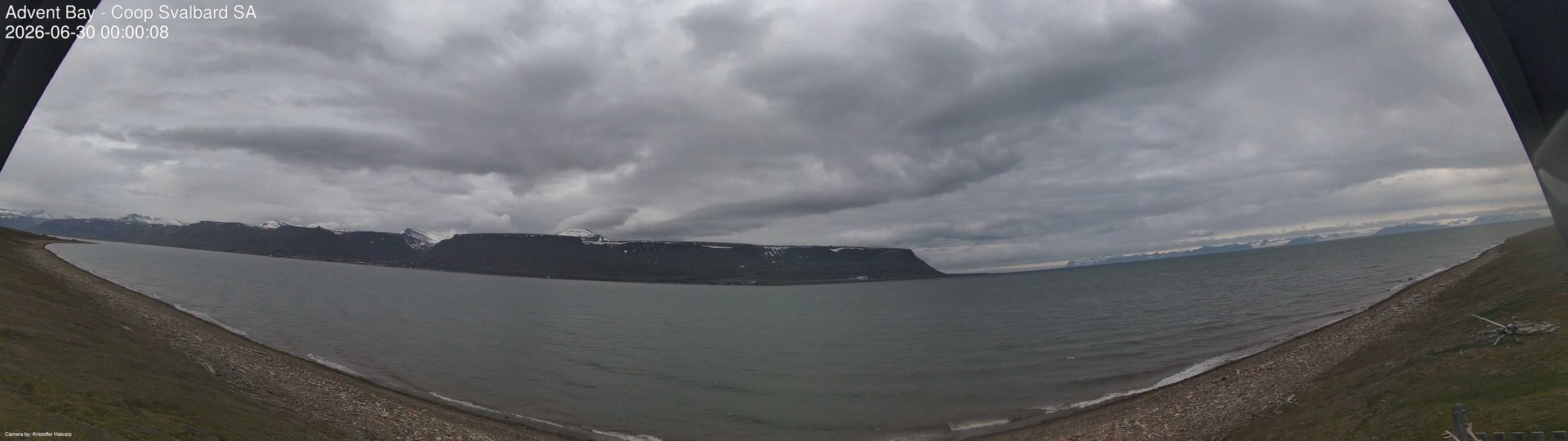 time-lapse frame, Advent Bay webcam