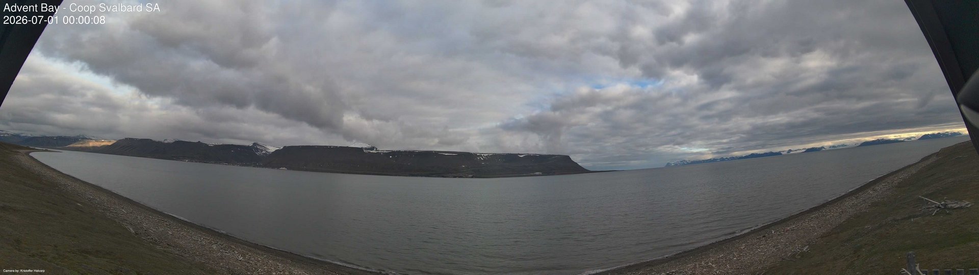 time-lapse frame, Advent Bay webcam