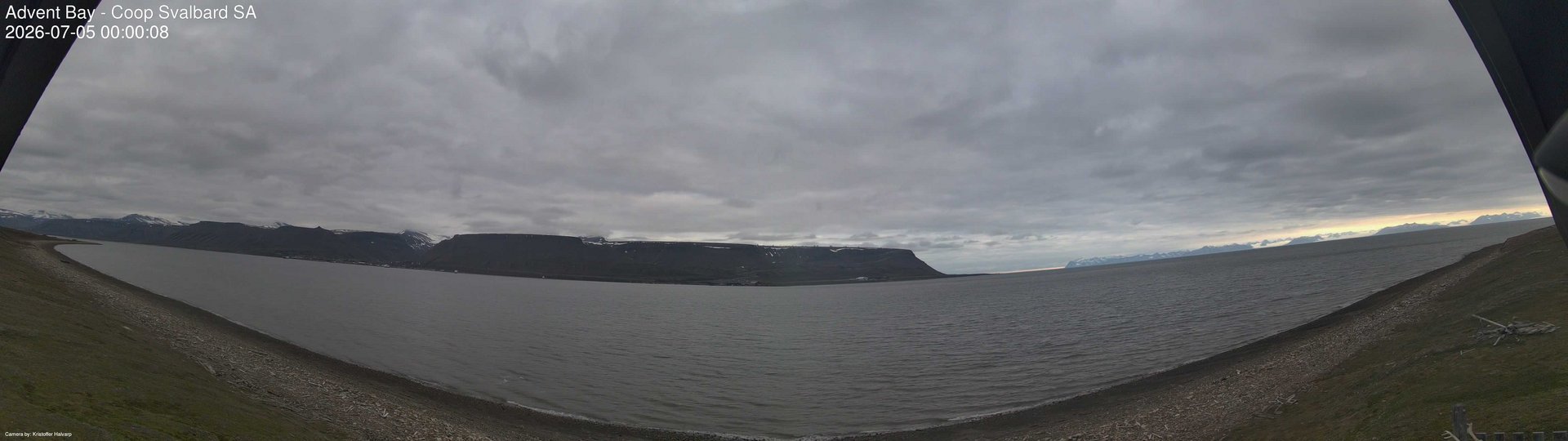 time-lapse frame, Advent Bay webcam