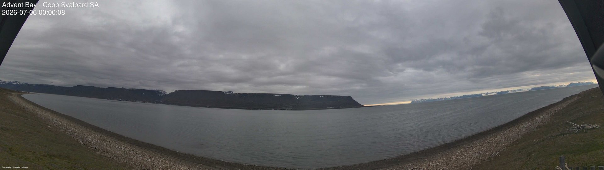 time-lapse frame, Advent Bay webcam