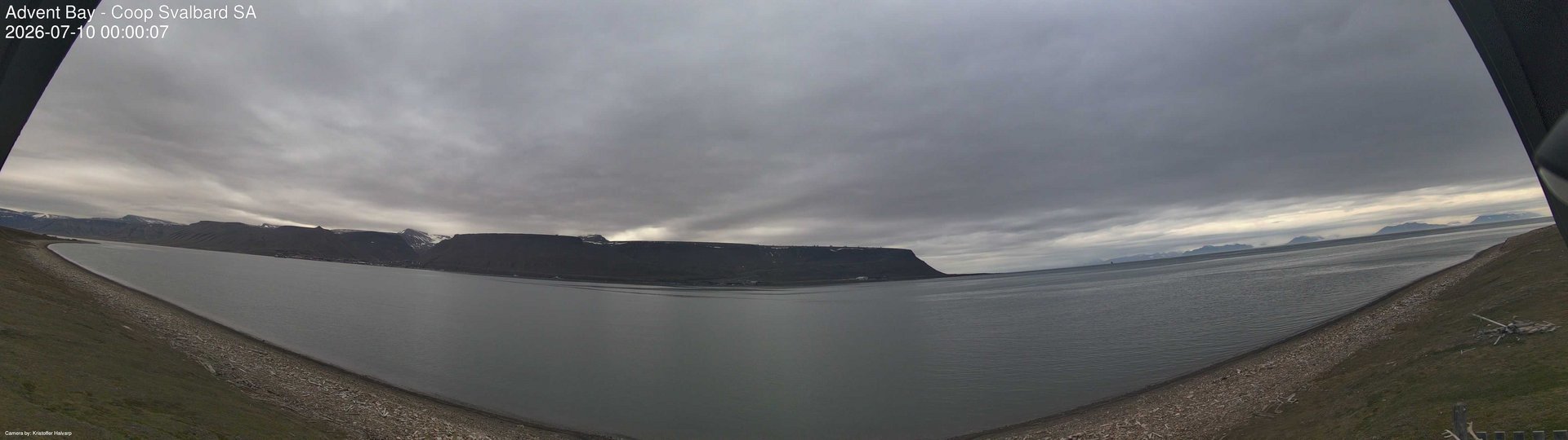time-lapse frame, Advent Bay webcam