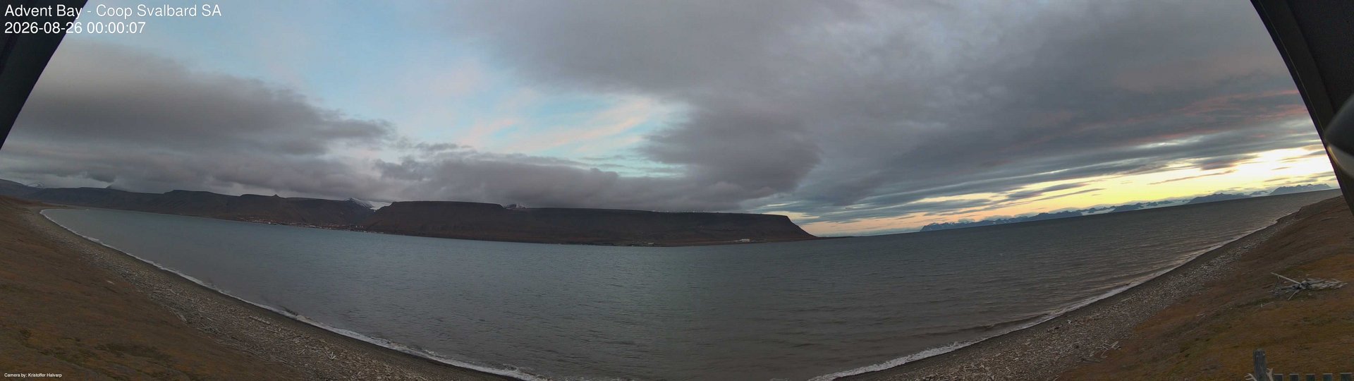 time-lapse frame, Advent Bay webcam
