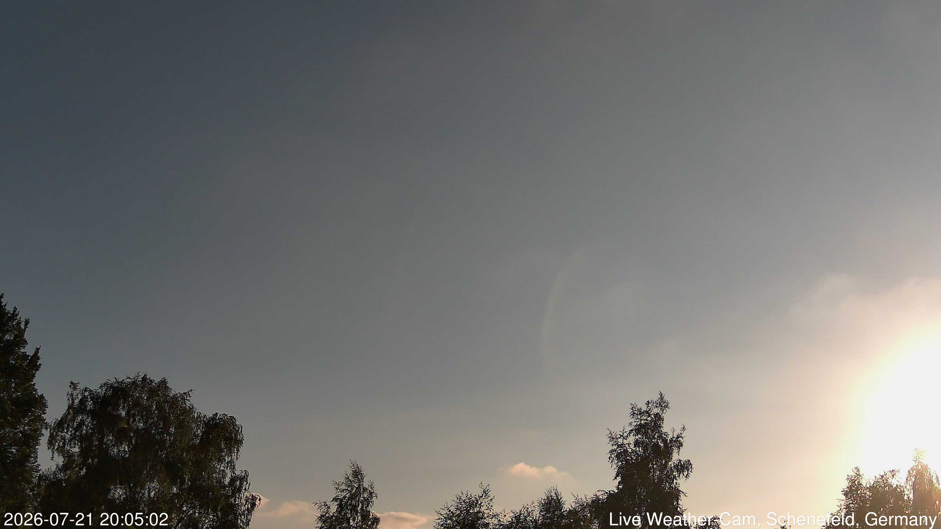 time-lapse frame, 2026-07-21 20:05-22:35 webcam