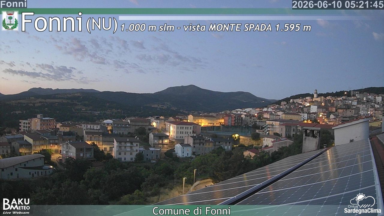 time-lapse frame, Fonni webcam