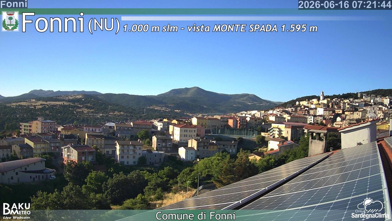 time-lapse frame, Fonni webcam