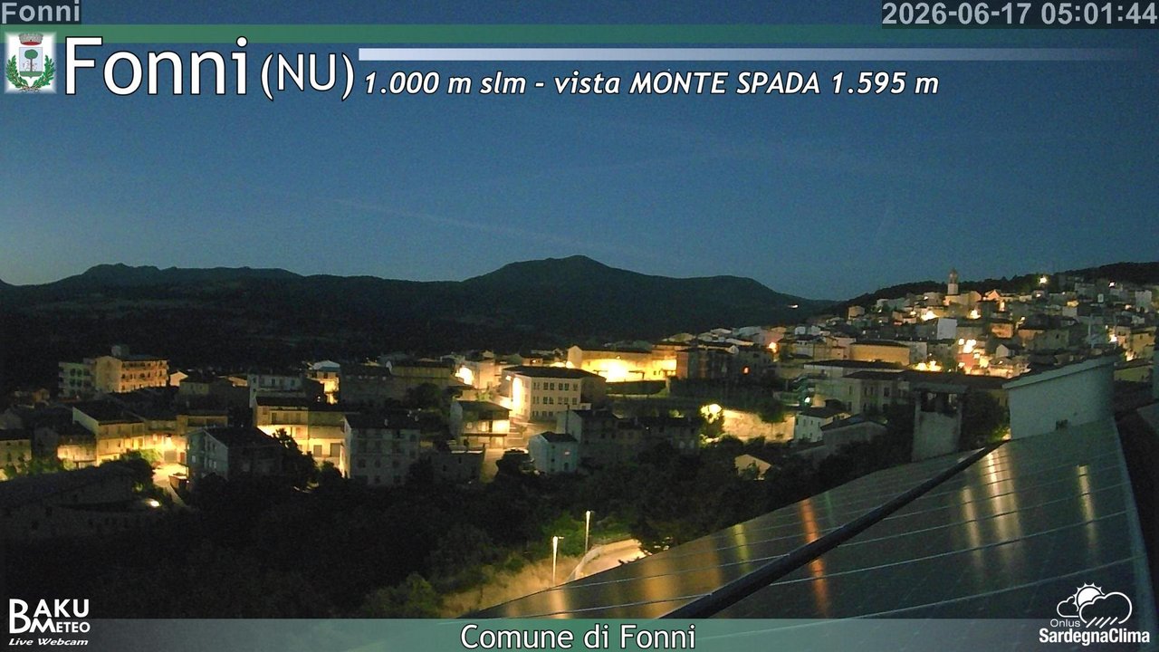 time-lapse frame, Fonni webcam