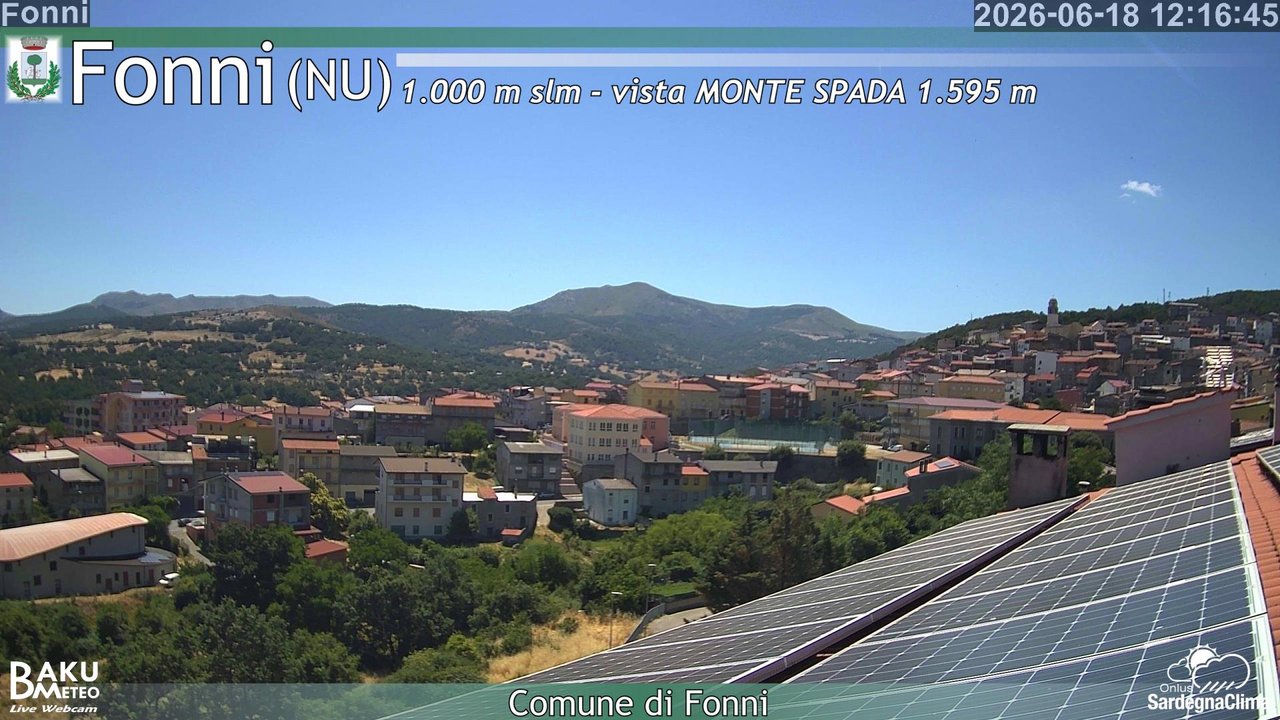time-lapse frame, Fonni webcam