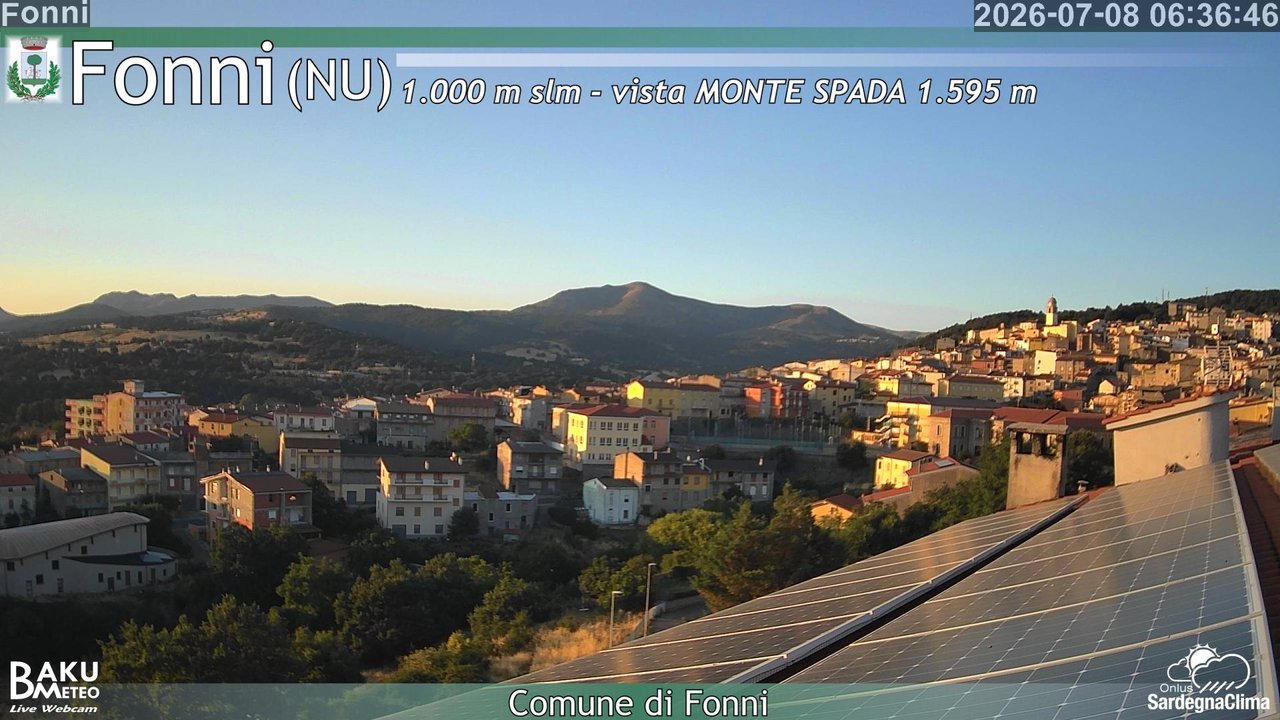 time-lapse frame, Fonni webcam