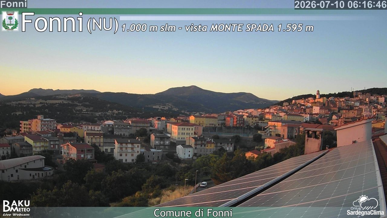 time-lapse frame, Fonni webcam