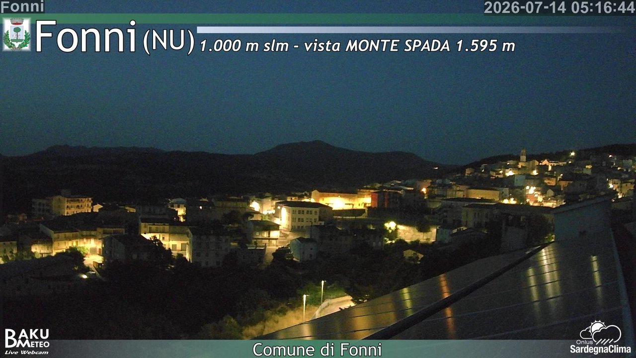 time-lapse frame, Fonni webcam