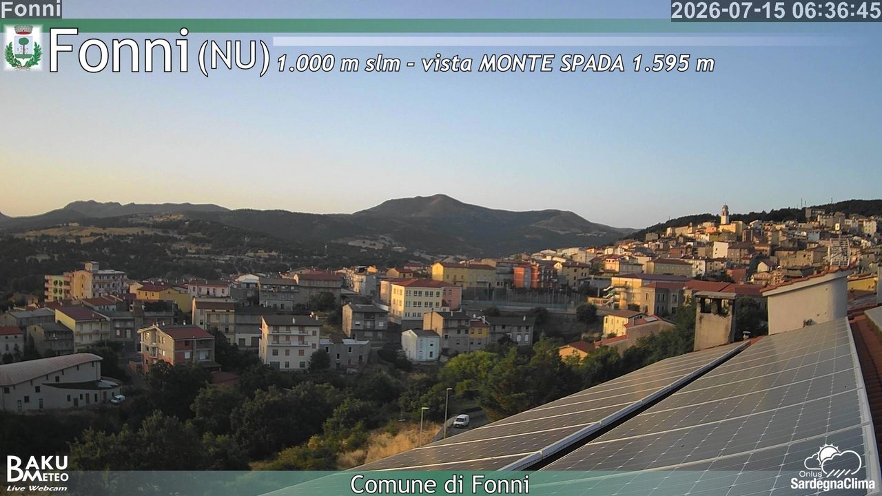 time-lapse frame, Fonni webcam