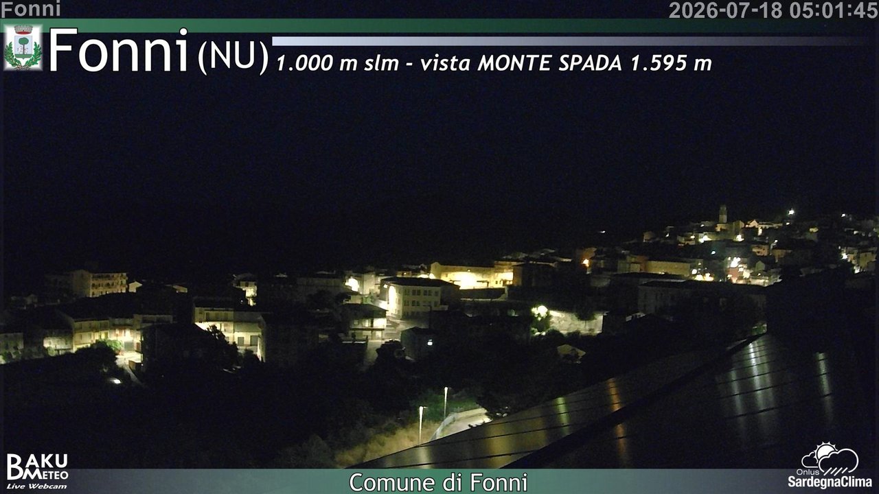 time-lapse frame, Fonni webcam