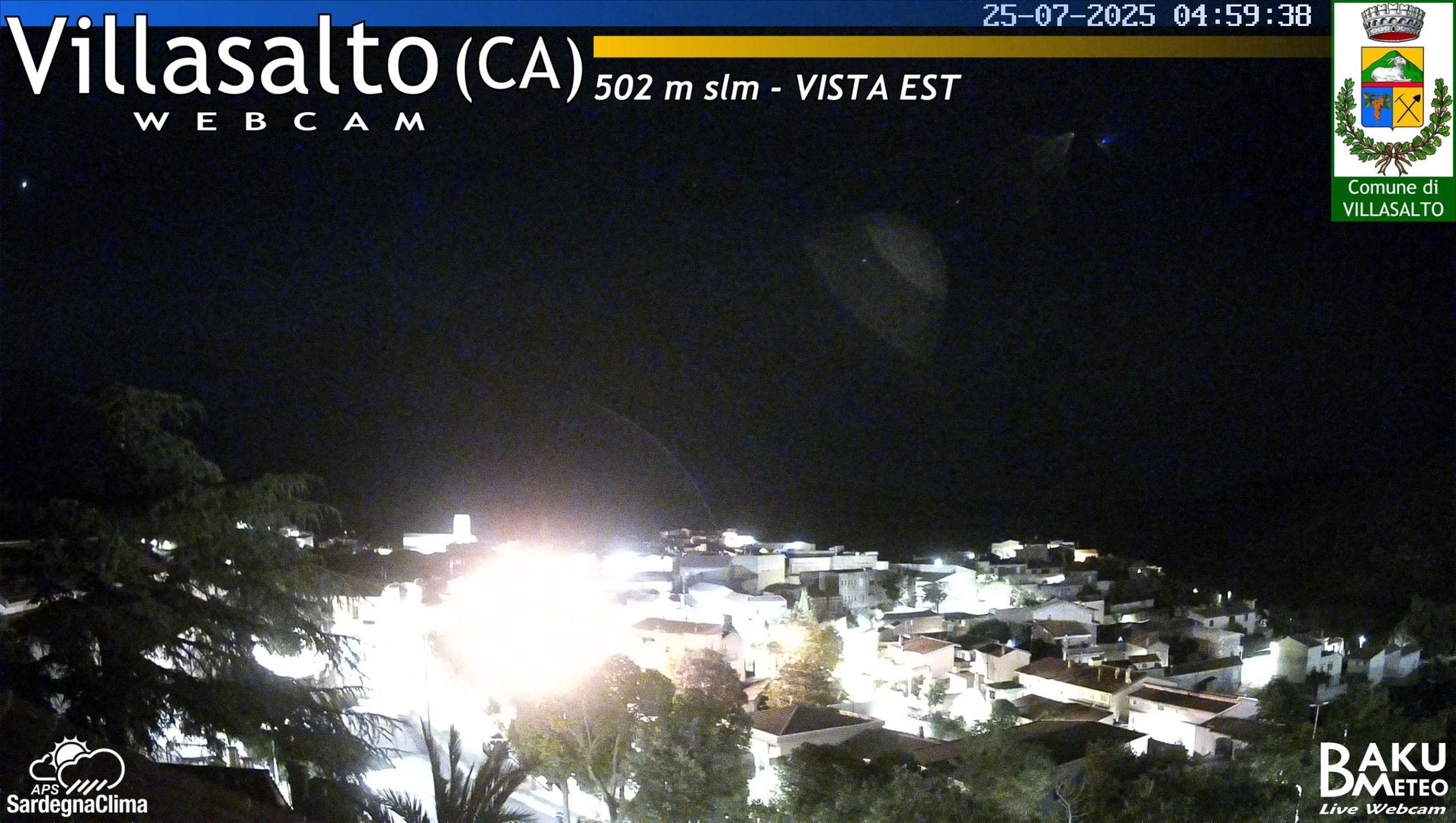 time-lapse frame, Villasalto Comune webcam