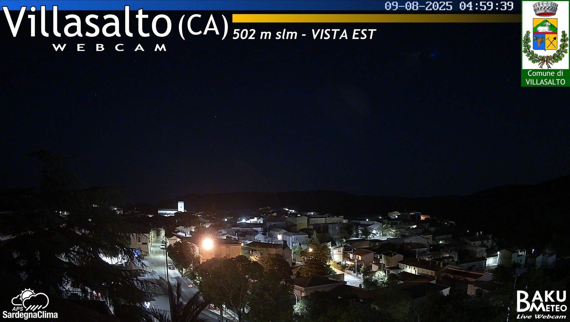 time-lapse frame, Villasalto Comune webcam
