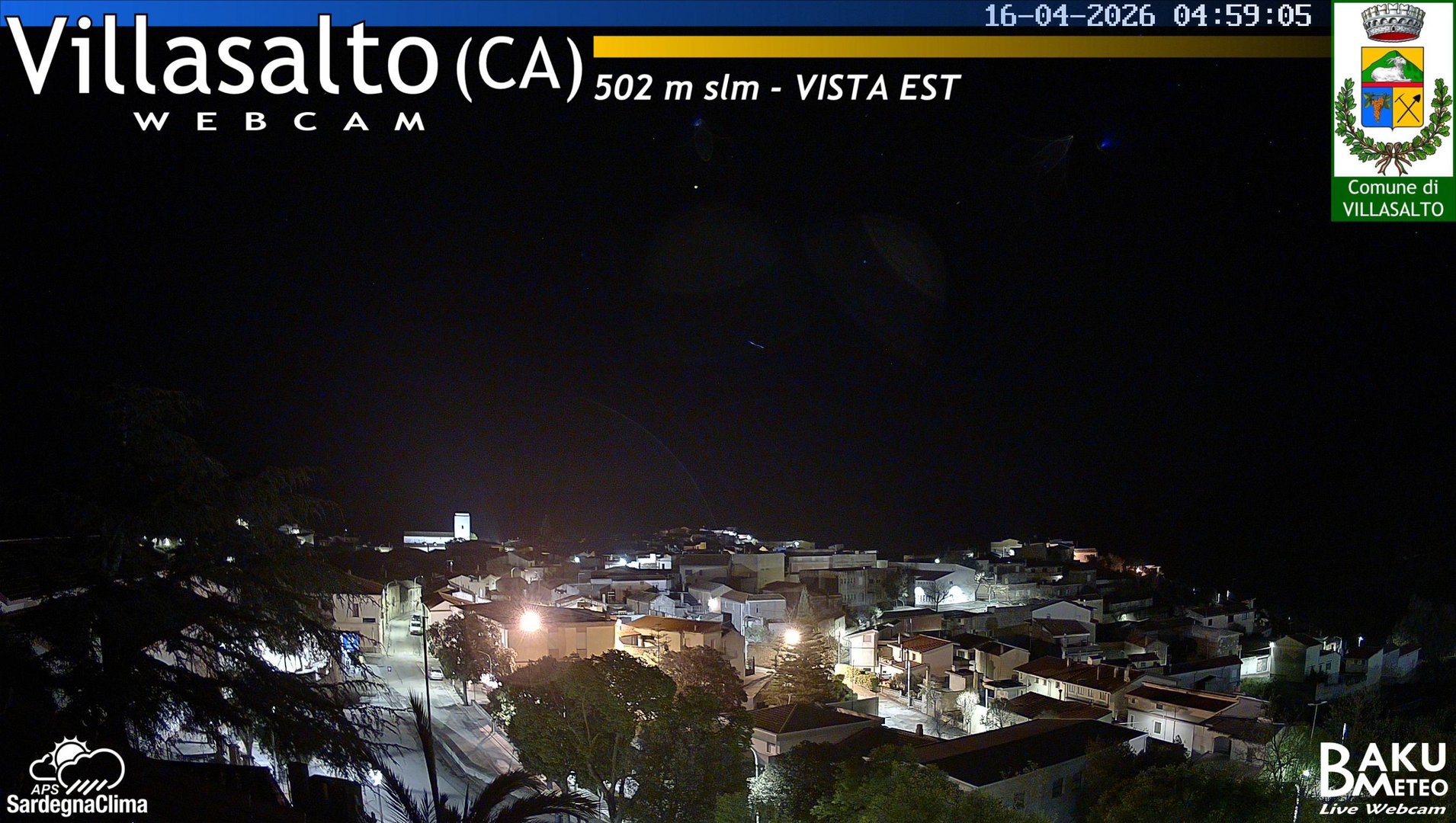 time-lapse frame, Villasalto Comune webcam