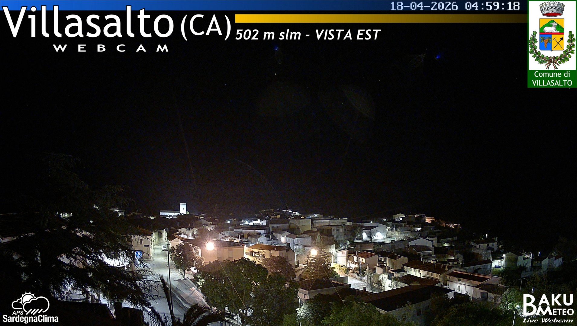 time-lapse frame, Villasalto Comune webcam