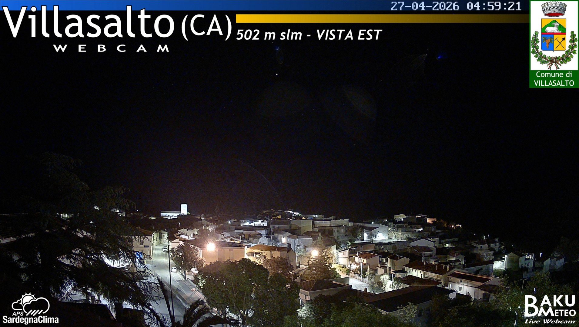 time-lapse frame, Villasalto Comune webcam