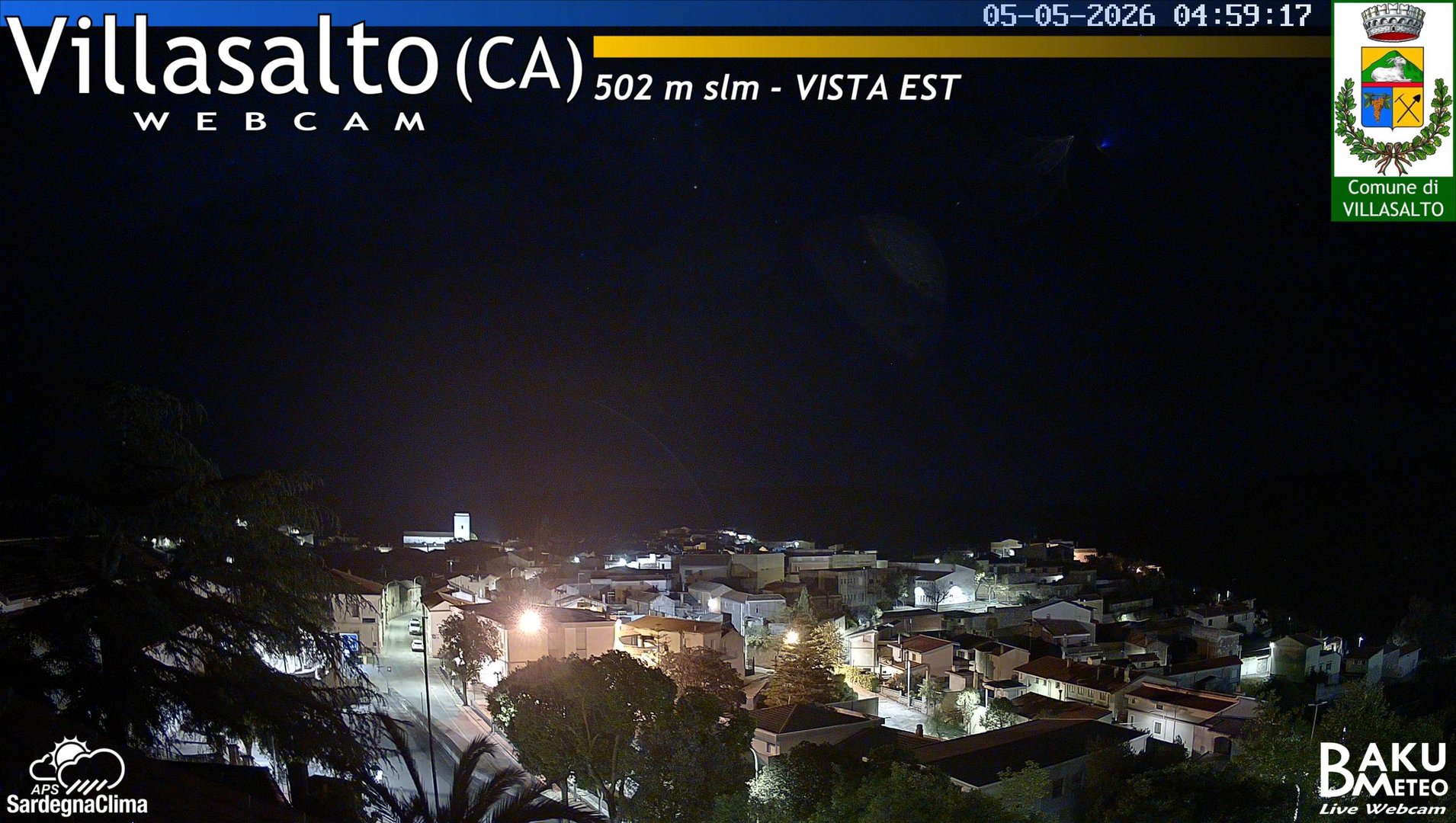 time-lapse frame, Villasalto Comune webcam
