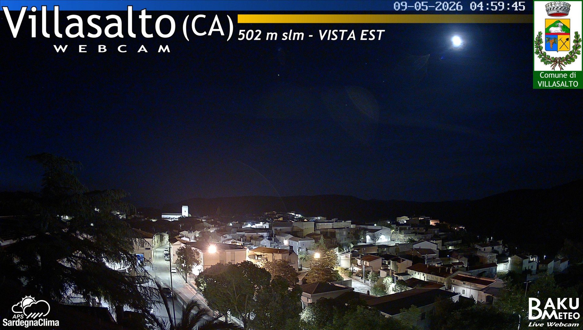 time-lapse frame, Villasalto Comune webcam