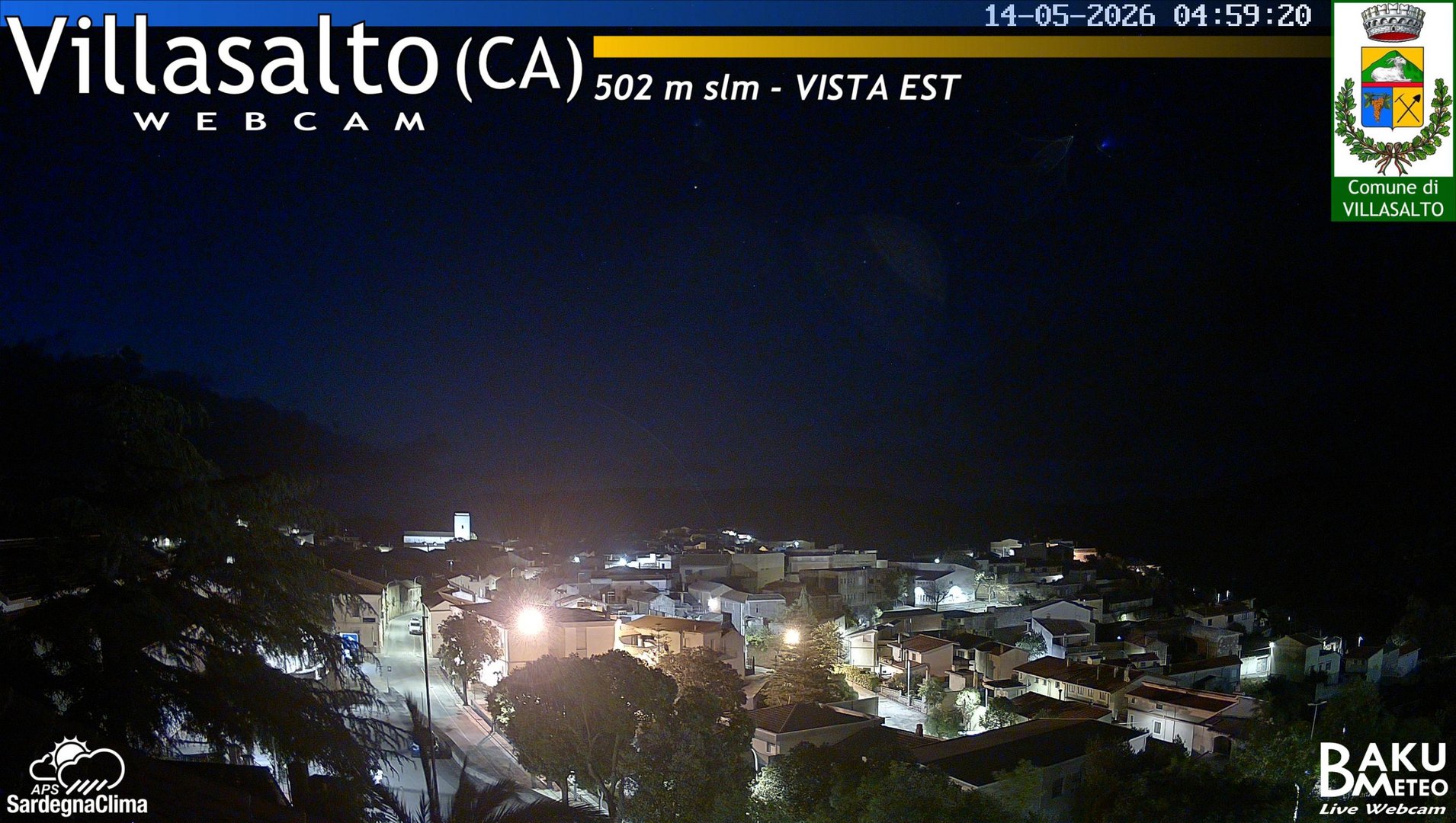 time-lapse frame, Villasalto Comune webcam