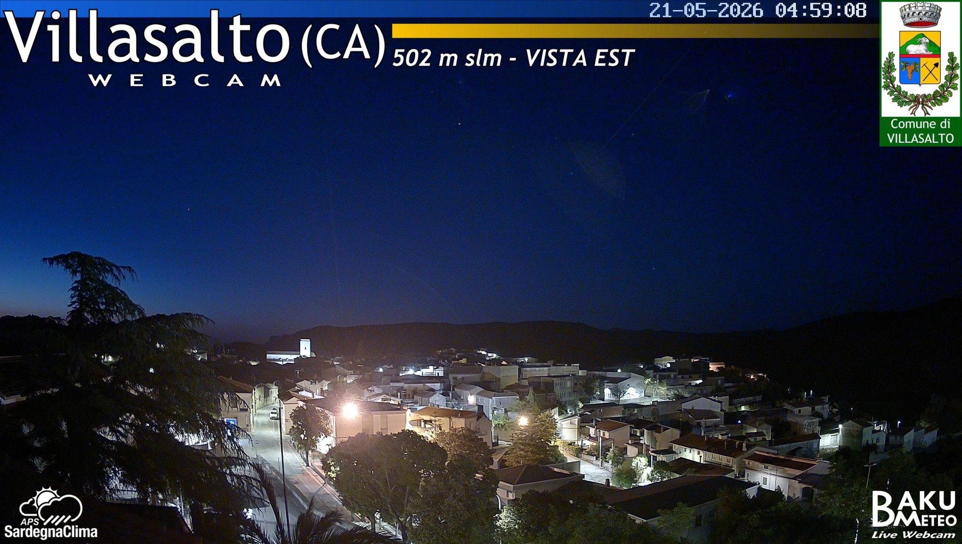 time-lapse frame, Villasalto Comune webcam