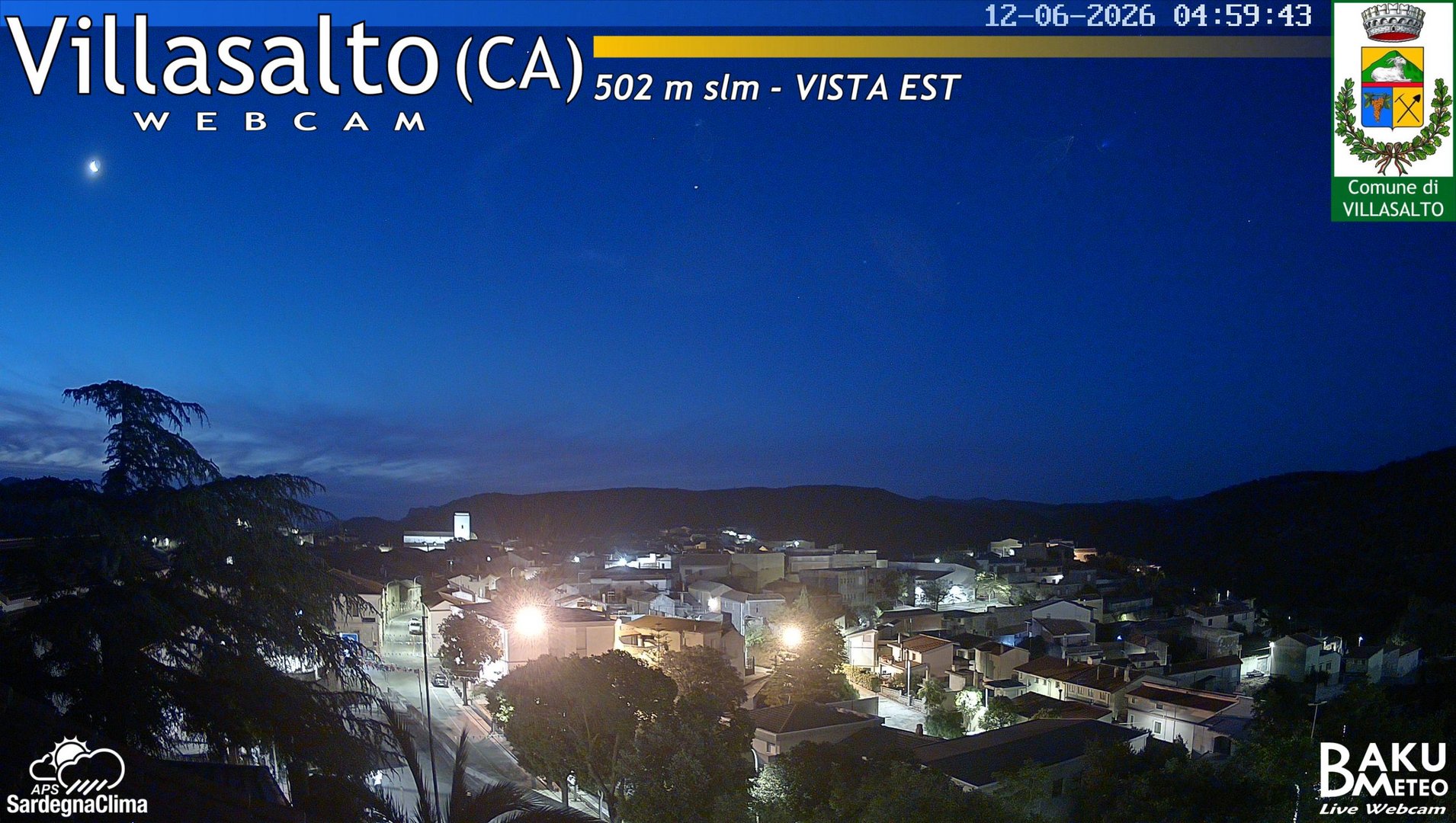 time-lapse frame, Villasalto Comune webcam
